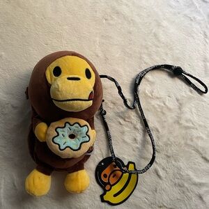 Baby Milo Bape Plush phone bag Toy with Donut